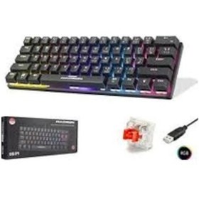Resim Hadron G509r Kablolu Oyuncu Mini Klavye Mekanik Red Switch Rgb Q Siyah 