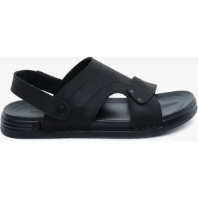 Resim Greyder Erkek Siyah Hakiki Deri Sandalet 6Y1CS64683 