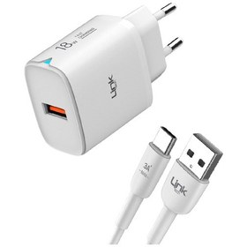 Resim Linktech C303 18w Auto Id Type-c Kablolu Hızlı Şarj Aleti Set 