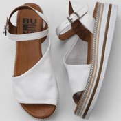 Resim Bueno Shoes Beyaz Deri Kadın Düz Sandalet 01ws4203 