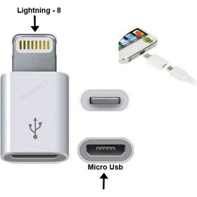 Resim Micro Usb Den Lightning Iphone Dönüştürücü Otg Çevirici 