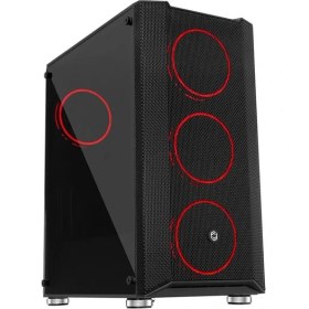 Resim Norino Frısby FC-9405G 650W 80+ 4X120MM Dual Rıng Rgb Fan USB 3.0 Midi Tower Siyah Kasa 