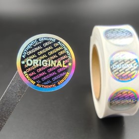 Resim 500 adet/1000 adet Holografik Mühür Etiketleri 20x20mm Gerçek Desenli Güvenlik Mühürleme Etiketleri, Lazer Orijinali, Hediye Kutusu Paketleme için Güvenli ve Sahtecilik Karşıtı 
