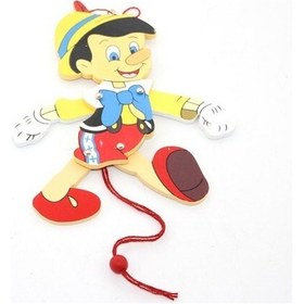 Resim Ahşap Sallanan Pinokyo Figürü 