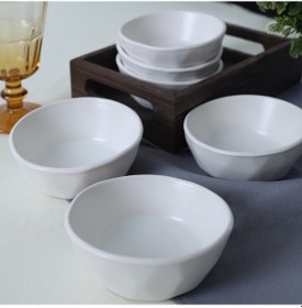 Resim Keramika Mat Beyaz Kristal Çerezlik / Sosluk 12 Cm 6 Adet 022 