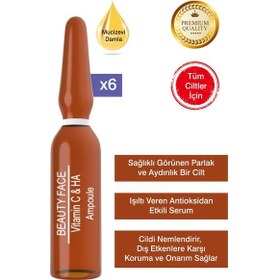 Resim Beauty Face Vitamin C Ha Ampul Serum 6 x 2 ML 