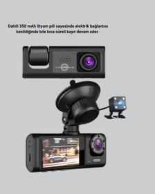 Resim Zengemtx Full Hd Üç Kameralı Araç Kamerası 170 Geniş Açılı Ve Park Destekli 