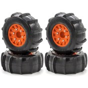 Resim Xindoker 1/10 Rc Araç Lastikleri - 4 Adet Kum/kar Paletli Lastik Seti 116mm Çap 