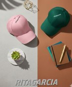 Resim Ritagarcia Unisex Ayarlanabilir Spor Yeşik-pembe Basic Kep Şapka 2'li Set 