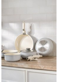 Resim Emsan Easy Click Tencere Seti Açık Gri Gri 