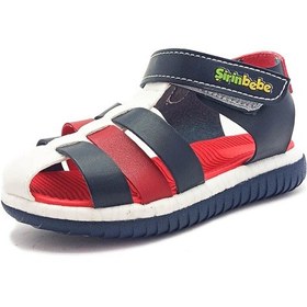 Resim Şirin Bebe Şirinbebe Ortopedik Taban Lacivert-beyaz Renk Bantlı Tokalı Erkek Çocuk Sandalet Lacivert-beyaz 