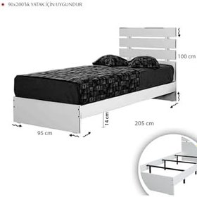 Resim Huga Tek Ve Çift Kişilik Karyola, Ceviz, Ölçü Seçenekleri 90X200 