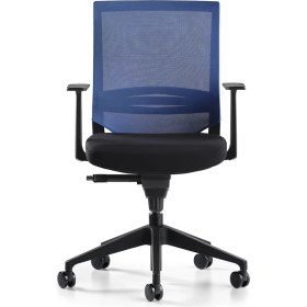 Resim Bürotime Cozy Çalışma Koltuğu - Sabit T Kol - Plastik Ayak - Siyah/mavi 