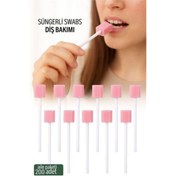 Resim Skygo Süngerli Swab - Ağız ve Diş Bakım Çubuğu - 200 Adet Aile Paketi 