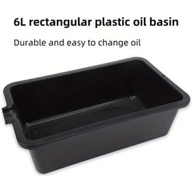 Resim Hightower 1.59 Galon Yağ Toplama Kabı Sızdırmaz Siyah Kulplu Dayanıklı Yağ Tavası 