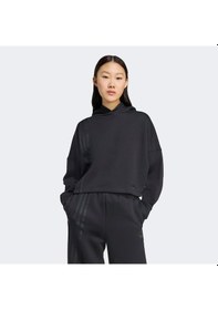 Resim adidas 3 Stripes Hoody Kadın Siyah Sweatshirt Jx2701 Siyah 
