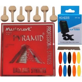 Resim Masterwork 0.20 Uzun Sap Piramit Bağlama Teli 5'Li Ekonomik Set 