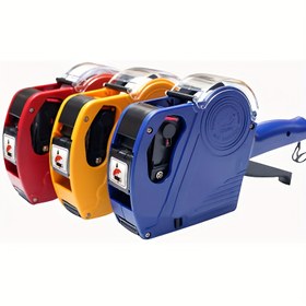Resim Mx-5500EOS Tek Sıra Etiket Yazıcısı, 8 Haneli Manuel Fiyat Etiketi Tabancası Mürekkep Rulosu ile, Süpermarket Ürün Etiketleme için PVC Malzeme, Yapışkan Etiket Makinesi 