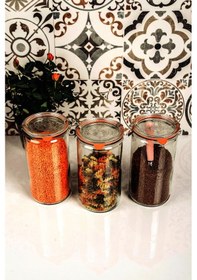 Resim Weck 1590 Ml Silindir Kavanoz Set 3 Adet 974 