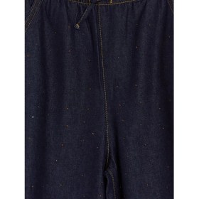Resim LC Waikiki Lcw Kids Indigo Wideleg Taşlı Kız Çocuk Jean Pantolon 