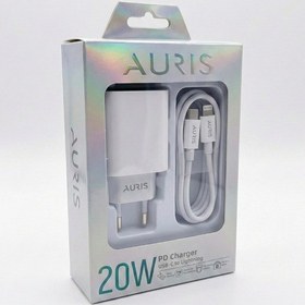 Resim Auris Ars-ch50 20w Pd Şarj Adaptörü + Type-c Lightning Kablo 20W Adaptör+1M Kablo 