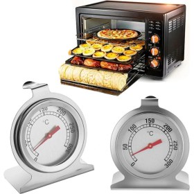 Resim Profisher Analog Sıcaklık Ölçer 300° Fırın Termometresi Paslanmaz Çelik 