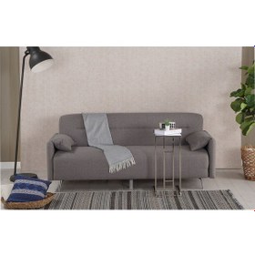 Resim Kilim Mobilya Odin Üç Kişilik Yüksek Ayaklı Koltuk-kanepe Gri 