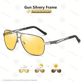 Resim Challenger Coolpandas Fotokromik Gece Görüş Gözlüğü Uv400 Polarize Tac Lens Gümüş Sarı Sürüş Ve Spor Altın 