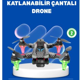 Resim Erbar 1080P Full Hd Katlanabilir Drone Uzun Uçuş Süreli Hafif Tasarım - MR000K-1FS788 