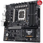 Resim Asus TUF Gaming B860M-PLUS Intel B860 LGA1851 DDR5 8800 DP HDMI Type-C 3x M2 USB3.2 Gen 2x2 Aura RGB 2.5Gbit LAN mATX 12+1+2+1 Güç 