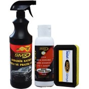 Resim Smx Seramik Hızlı Pratik Cila 1 Lt ve Boya Koruma Hare Giderici Cila Set 100 ml 