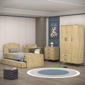 Resim Garaj Home Yaren 3 Kapaklı Genç Odası Takımı Meşe 
