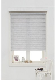 Resim Bambu Raks Açık Gri Zebra Perde Açık Gri 