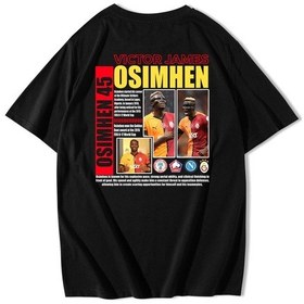 Resim Brz Collection Unisex Oversize Osimhen T-shirt Siyah 