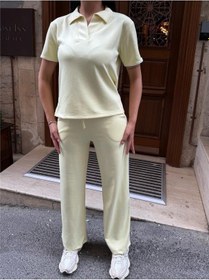 Resim WeShaya Sarı Polyester Elastan Polo Yaka Takım Sarı 