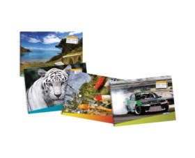 Resim Spiralli Karton Kapak Resim Defteri 17x24 Cm - 15 Yp. - 4'lü Paket 