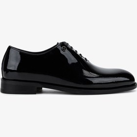 Resim Mario Valentino Erkek Hakiki Deri Siyah Klasik Ayakkabı VLM5976 - 4 