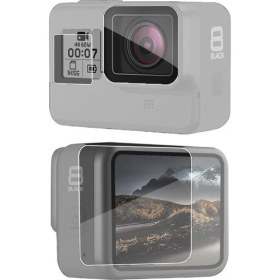 Resim Knmaster Gopro Hero 8 Uyumlu Ekran ve Lens Koruyucu Film 