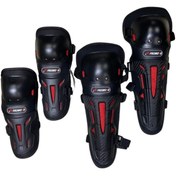 Resim Gear5 Dizlik ve Dirseklik Takımı Plastik Mafsalsız Kırmızı Desen DZ6 