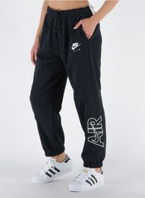 Resim Sportswear Air Fleece Oversize Siyah Kadın Eşofman Altı Bej 