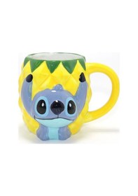 Resim Disney Stitch Ananas Pineapple Tasarımlı 3d Kabartmalı Kupa Bardak Alk4546 Çok Renkli 