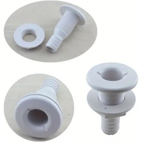 Resim Willowhaven 3/4 Beyaz Plastik Deniz Scupper Valfi Tekne Tahliye Plugu Guverte Altı Drenaj 