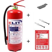 Resim Elit 6 Kg Ruhsata Uygun Kkt Yangın Söndürme Tüpü Askı Aparatı ve Yangın Söndürücü Kullanım Kılavuzu 