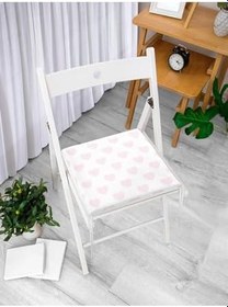 Resim RealHomes Kalp Desen Dijital Baskılı Fermuarlı Sandalye Minderi, RH-Frm783 
