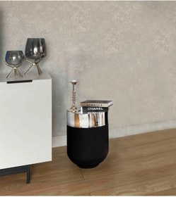 Resim evdeniste Dekoratif Büyük Gümüş Masa, Darbuka Masa 50 Cm 