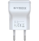 Resim Syrox J49 USB Şarj Adaptörü (Başlık) 1.0A Beyaz 