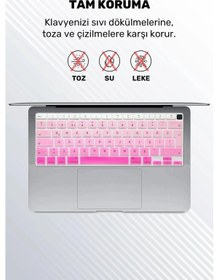 Resim Apple Uyumlu MacBook Air 2020 13 Inc M1 A2337 / A2179 Türkçe Q Klavye Slim Türkçe Klavye Koruyucu Kılıf Çok Renkli 