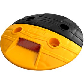 Resim İleri Trafik Cam Kedi Gözlü Mercekli Yol Butonu Siyah-Sarı 