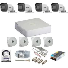 Resim Hikvision 4 Kameralı Dış Ortam Güvenlik Kamera Seti 