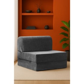 Resim Homedius Magic Tek Kişilik Katlanır Yataklı Koltuk - Antrasit 